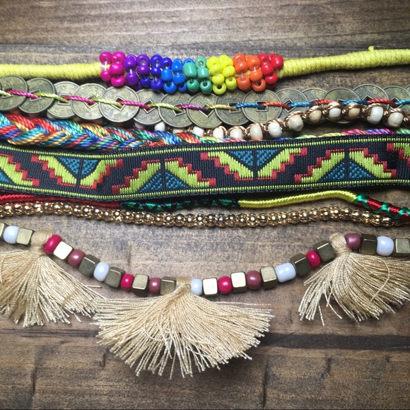 Boho Festival Mixed Media Multicolor Bracelet - Picture 5 of 5